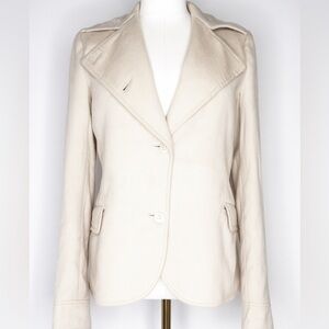 Loro Piana Women’s 100% Cashmere Cream Jacket – Size 46 IT / 10 US